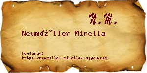 Neumüller Mirella névjegykártya